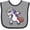 Heather and Black, variant on Inktastic Dabbing Unicorn Boys or Girls Baby Bib
