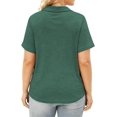 thumbnail image 4 of Women V Neck Collared Polo Tops, Short Sleeve Casual Shirts, Plus Size Available in 5X, 4 of 8