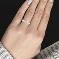 thumbnail image 7 of TimeLe$$ Classics Lab Grown Nine Stone Diamond Anniversary Bands and Wedding Rings For Women in 14K White Gold - 1 CTW (Ring Size: 5.5), 7 of 7