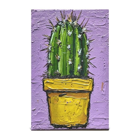 

Cactus Painting Decorative Waffle Towel Kitchen Dishcloth 28x18in Multi-Use Tea Towel