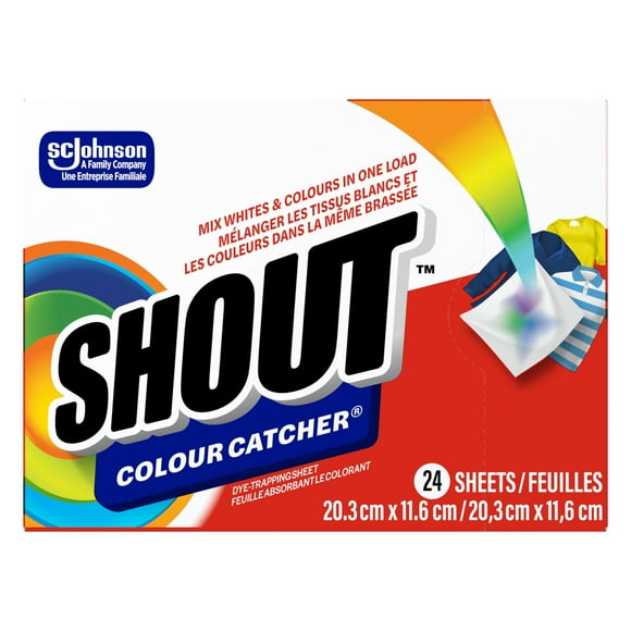 Shout Colour Catcher Feuille absorbant lecolorant, 24 feuilles