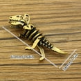 thumbnail image 3 of Dinosaur Keychain Pendant Charm Figurine For Sculpture Keychain Figures Miniature Purse Chain Dinosaur Simulation Figure Brass Golden, 3 of 9