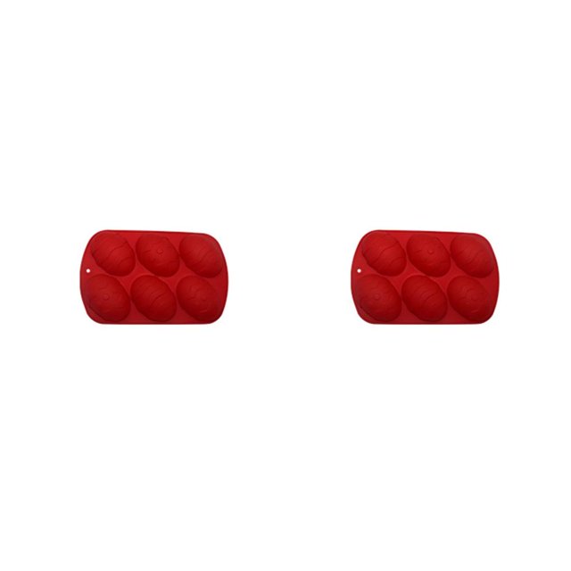 Molde de Fondant Kearding 6 cavidades silicona decoración de pasteles Rojo 2Conjunto