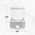 thumbnail image 3 of Nostalgia Electric Ice Cream Maker with 2-Qt Double Insulated Gel Canister & Stainless Steel Base - Makes Sorbet, Soft Serve, and Frozen Yogurt - White, 3 of 8