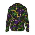 thumbnail image 3 of Fotbe Neon Mardi Gras Men's Women's UPF 50+ Sun Protection Jacket Hooded Cooling Shirt with Pockets Hiking Outdoor Performance-Small, 3 of 9