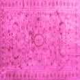thumbnail image 1 of Ahgly Company Indoor Square Abstract Pink Contemporary Area Rugs, 3' Square, 1 of 4