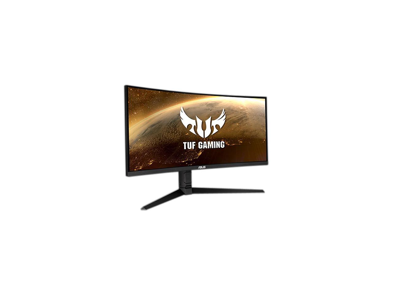 ASUS TUF 34 Inch Curved Gaming Monitor - WQHD (3440x1440), 165Hz, 1ms, Extreme Low Motion Blur, FreeSync Premium, Eye Care, Height Adjustable, DisplayHDR 400, DisplayPort, HDMI, USB - VG34VQL1B