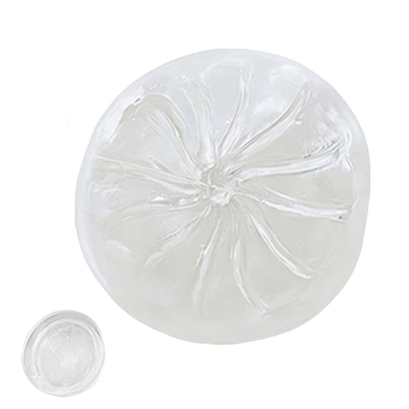 Transparent Fillable Dumpling Stress Relief Toy DIY Craft Kit - TPR, 6x6x4cm, Stress Relief, DIY - for Relaxation and Sensory Play.