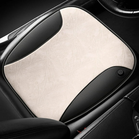 JilgTeok Heated Car Seat Cushion, 12V Portable Car Heating Pad Back, Heating And Ventilation Function Winter Driving