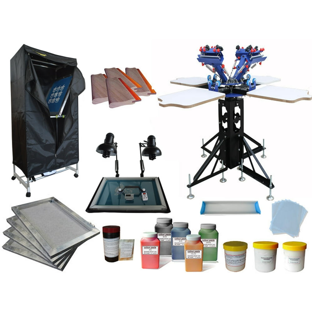Techtongda 4 Color Screen Printing Machine Screen Printing Press Kit