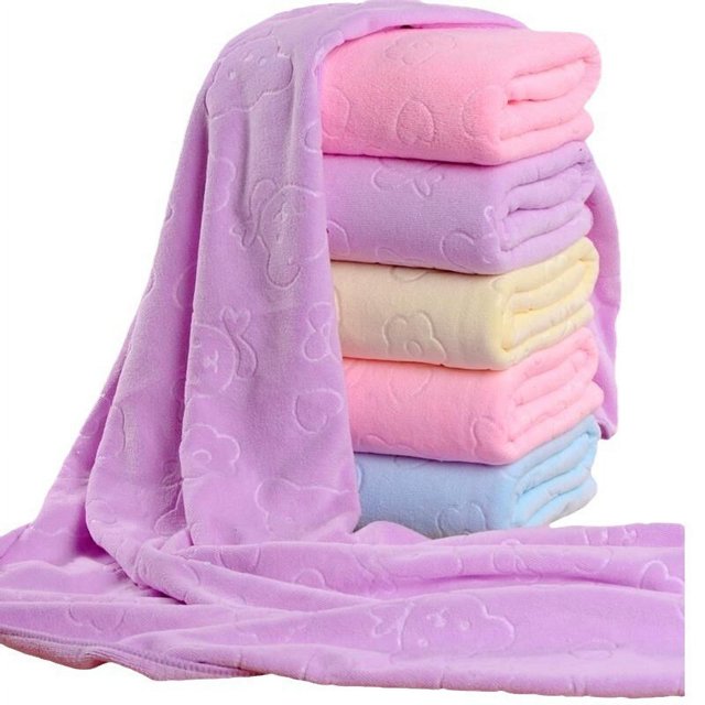 Toalla de baño de microfibra con estampado de oso, venta al por mayor, regalo para niños, toalla de playa gruesa y suave, muy absorbente