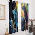 thumbnail image 2 of Colorful Wolf Blackout Curtains for Bedroom Curtains Insulated Room Darkening Window Drapes for Living Room, 2 of 7
