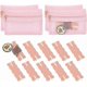 thumbnail image 1 of Organizador portátil de collares rosa de 10 piezas, sin enredos, con 4 bolsas. Incluye organizador de joyas, tarjetero y estuche universal para guardar joyas., 1 of 9