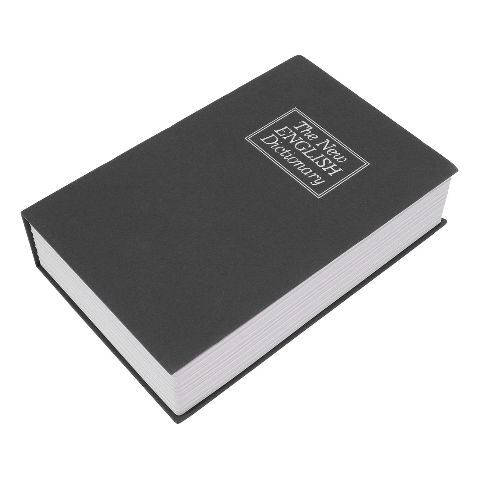 LAZIOEGR Simulation Book Safe Box, Portable Hidden Dictionary Diversion Safe with Key Lock for Money and Valuables Storing, Secret Security Stash Box for Home Office Birthday Gift, Black