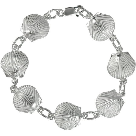 Brinley Co. Women's Sterling Silver Shell Bracelet, 7