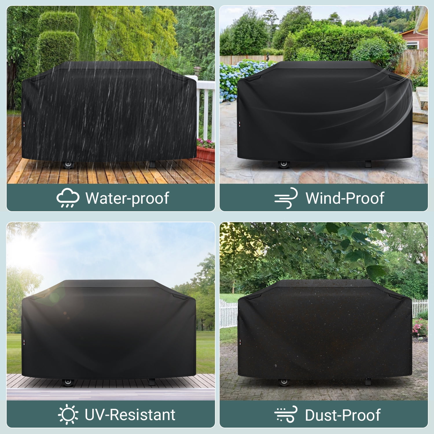 Unicook Griddle Cover for Blackstone 28 Inch Griddle with Hood, Heavy Duty Waterproof 5483 Flat Top Grill Cover with Handles and Side-closure Straps, Black