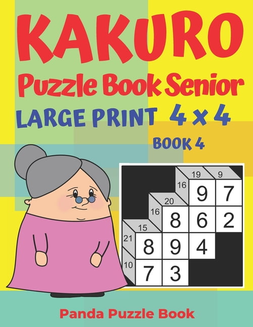 book kakuro puzzle book senior large print 4 x 4 book