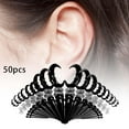 thumbnail image 4 of Kit de 50 dilatadores de oreja, dilatadores en espiral, túneles y tapones para piercings corporales. Negro, 4 of 8