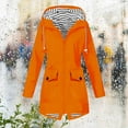 thumbnail image 2 of QHFBli Rain Jacket Women Waterproof Windbreaker Lightweight Rain Jackets with Pockets Striped Lined Raincoats with Hood, 2 of 4
