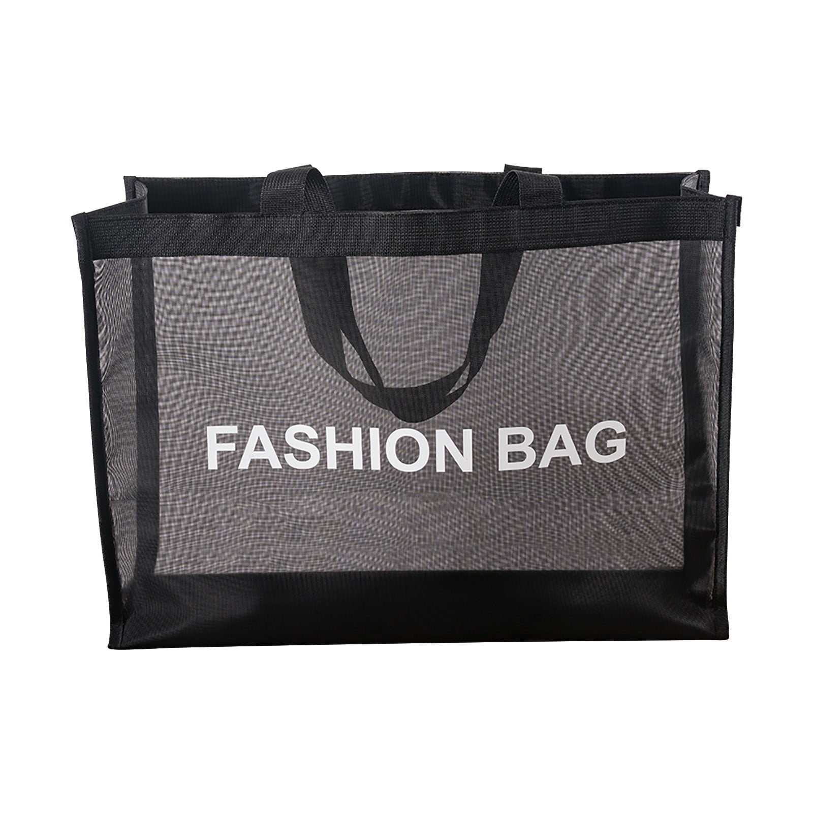 jsaierl Nylon Mesh Transparent Mesh Shopping Bag Large Capacity Handbag