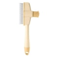 thumbnail image 1 of Flea Comb for Dogs Gentle Grooming Brush with Release Button, Yellow, 1 of 5
