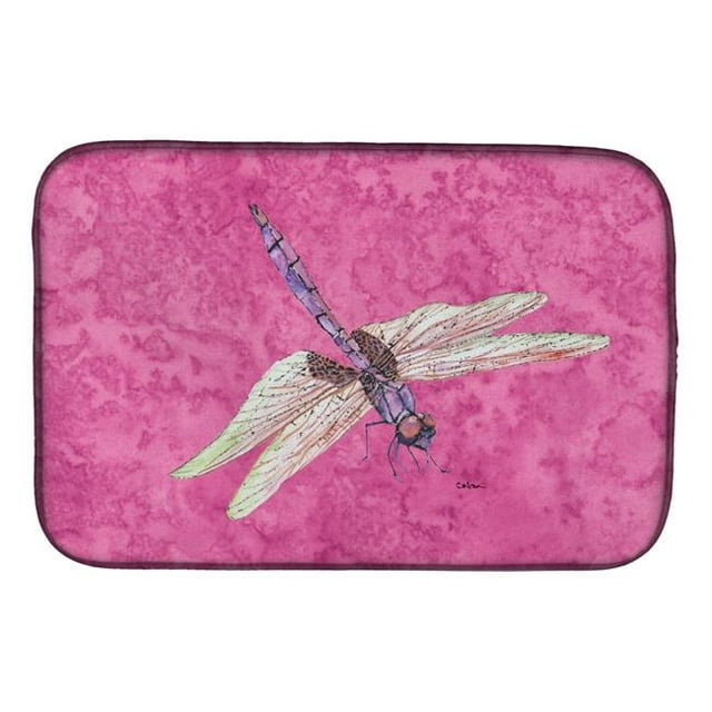 Carolines Treasures 8891DDM Libellule sur Plat Rose Tapis de Séchage