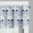 thumbnail image 3 of Ambesonne Geometric Valance Pack of 2, Blue Skulls Optical, 54"X12", Navy Blue White, 3 of 5