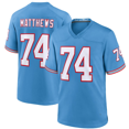 thumbnail image 1 of Men's Tennessee Titans Bruce Matthews Light Blue Retirement Commemorative Jersey with Embroidery-XXXL, 1 of 2