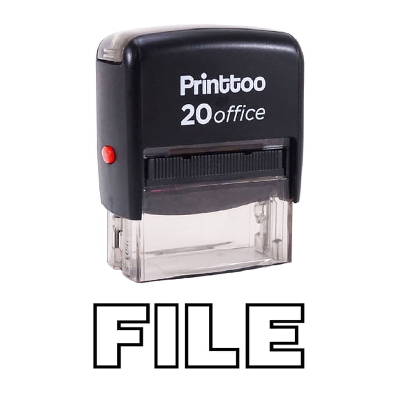 Printtoo FILE Self Inking Rubber Stamp Office Stationary Custom Stamp-Black