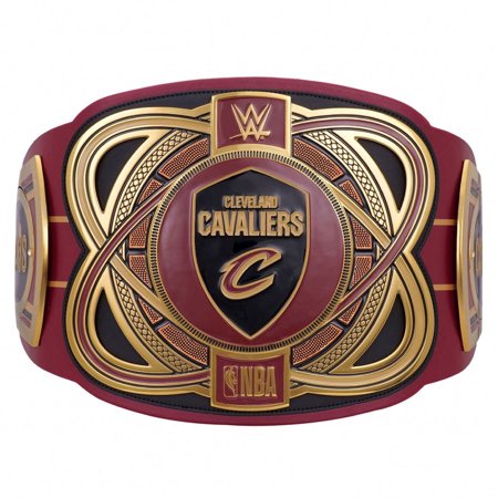 Cleveland Cavaliers Championship Belt Metal Plates Hand-Tooled Leather Strap Adult Size Collectible