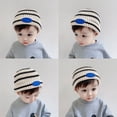 thumbnail image 1 of Fashion Striped Children Beanie Knitted Hat baby Boy Skullcap Winter Warm Brimless Baggy Melon Cap Cuff Docker kids Beanies Hats4mother He Qiyong unisex, 1 of 1