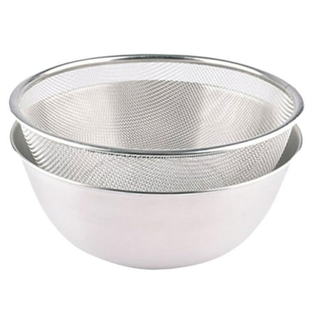 

1 Set Practical Kitchen Stainless Steel Storage Basin and Drain Basket Set