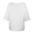 thumbnail image 5 of Plain Solid Blueberry-100 Shades Of Blue On Ozcushions Lotus Leaf Neck T-Shirt Long Sleeve Printed Fall T Shirts Women Spring, 5 of 5