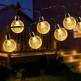 thumbnail image 1 of Guirlandes Lumineuses Solaires pour l'Extérieur, 20 Ampoules DEL Étanches G40 Lumières de Patio, 1 of 5
