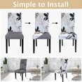 thumbnail image 4 of Dining Room Chair Covers Slipcovers Set of 6, Spandex Super Fit Stretch Removable Washable Kitchen Parsons Chair Covers Protector for Dining Room,Hotel,Ceremony(Flower Pattern11), 4 of 6