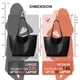thumbnail image 4 of Bolso KALIDI de cuero vegano 16L para mujer negro, 4 of 8