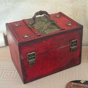 Rvaymup European Style Wooden Trunk for Collectibles Home Decoration and Small Objects