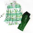 thumbnail image 3 of Pijamas de lactancia Gibobby Conjunto de Pijama Largo de satén con Botones clásicos para Mujer con Bolsillos Glauco L, 3 of 4