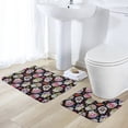 thumbnail image 5 of Bathroom Rugs Set 2 Pieces, Colourful Skulls Bathroom Set - Quick Drying Bath Mat And U-Shaped Toilet Rug, Water Absorbent Bath Carpet For Bedroom Floor Living Room, Machine Washable, 5 of 6