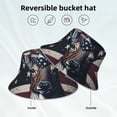 thumbnail image 2 of Bingfone Vintage American Deer Bucket Hat for Men Women,Packable Reversible Printed Sun Hats,Fisherman Outdoor Travel Hiking Beach Caps, 2 of 7