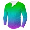 thumbnail image 2 of WRKEKC Long Sleeve Tops for Men, Men's Long Sleeve Shirts, Men's Casual Round Neck Multicolor Print Pullover Fitness Sports Long Sleeve T-Shirt Blouses, 2 of 5