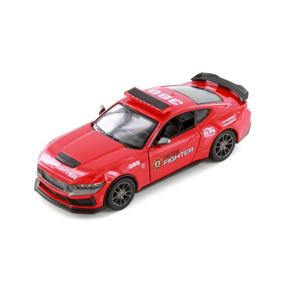 2024 Ford Mustang Dark Horse Firefighter Edition, Red - Kinsmart 5455DPR - 1/38 Scale Diecast Car