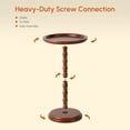 thumbnail image 4 of Hearthlight Home Round Side Table, Small Drink Table End Table with Solid Wood Leg for Living Room Bedroom Office,Brown,12inch, 4 of 8