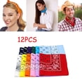 thumbnail image 1 of Bandanas Bandanna Sided Colored Paisley Head Double Cowboy Multi Set Dozen Scarf Headband, 1 of 8