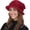 Red, variant on Cloche Bucket Hat for Women 1920s Floral Bowler Cap Elegant Church Dress Cap Winter Warm Fedora Hat