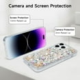 thumbnail image 2 of Compatible with iPhone 14 Pro Bling Case for Women Girls Cute Luxury 3D Glitter Diamond Crystal Rhinestone Sparkle Shiny Gemstone Perfume Bottle and Flower Cover Soft TPU Bumper, Clear, 2 of 13