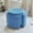 Blue, variant on YINIX Pouf Ottoman with Wheels, Velvet Fabric Wooden Frame Pouf for Living Room, Bedroom, Purple