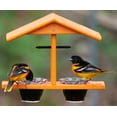 thumbnail image 6 of Amish Toy Double-Cup Oriole Bird Feeder with Pegs for Orange Halves, Turf Green/Cedar, 6 of 8