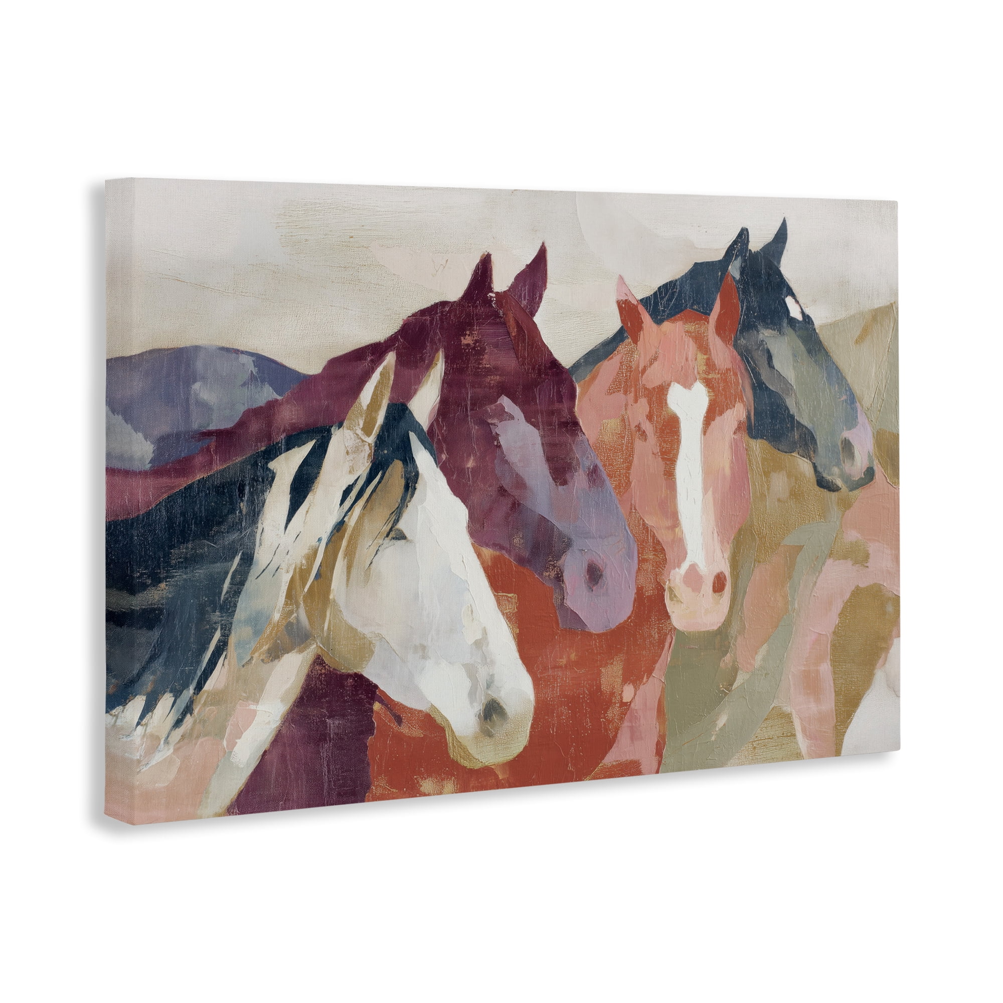Stupell Industries Calm Horses Abstraction Canvas Wall Art, design by Chromatic Storm Studio