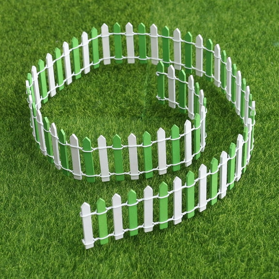 EXHUMKY Mini Landscape Fence 1Set White For Gardeners Holiday Displays